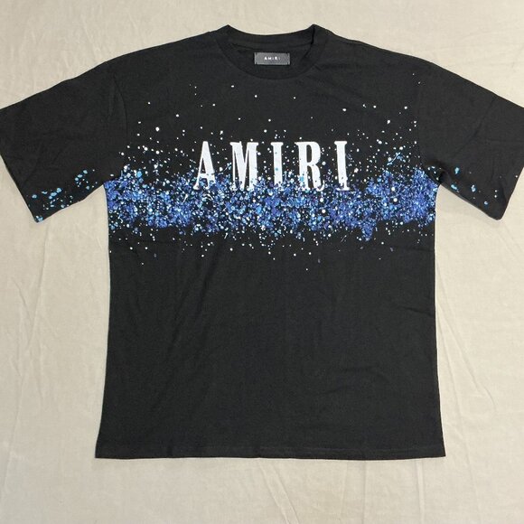 AMIRI Other - Black Amiri tee blue splatter